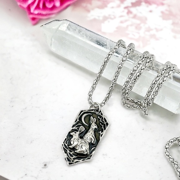 Jewelry - Silver Moon And The Hare Celtic Necklace